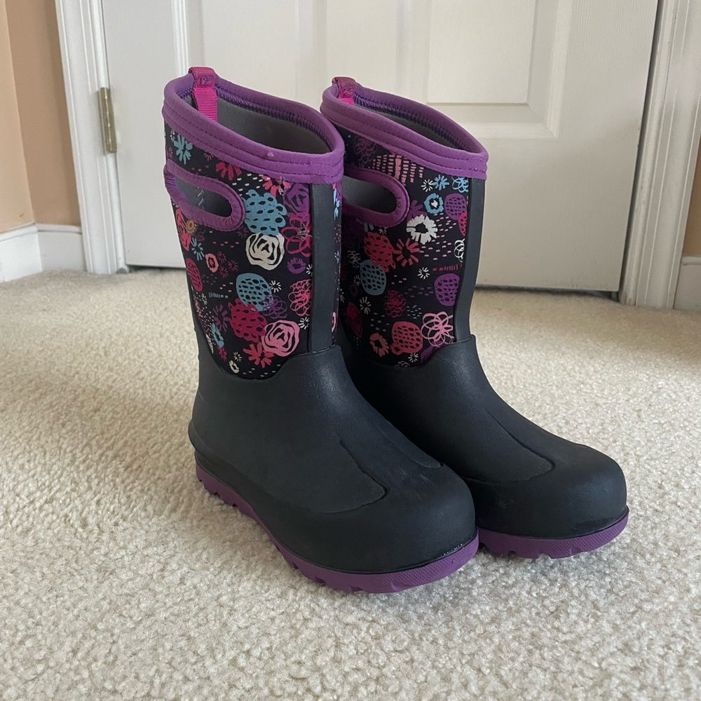 BOGS Kids neoclassic insulated WP winter – black multi - Little Kids Size 2